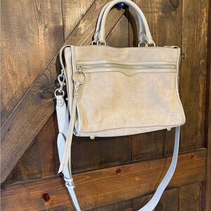 Rebecca Minkoff Light gray Suede Shoulder Satchel